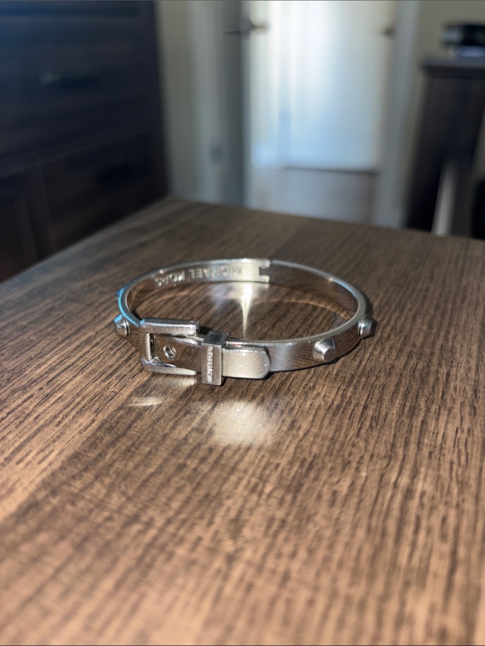 Michael Kors Silver Buckle Cuff Bracelet